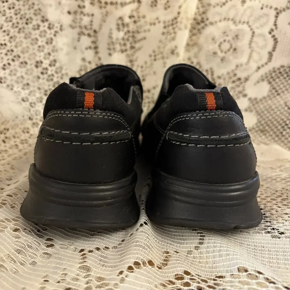 Clarks Cotrell Step Men's US 8 Black leather Loafers Shoes